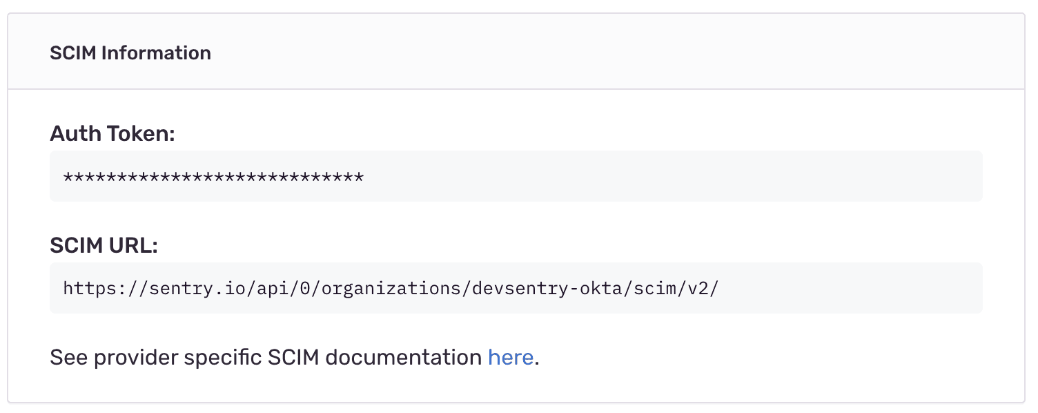 SCIM Credentials Fields